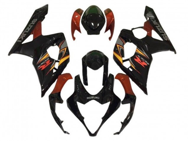Preisgünstige Suzuki GSXR 1000 Motorrad Verkleidung 2005-2006 - Schwarz Rot Gelb Grau