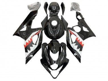 Preisgünstige Suzuki GSXR 1000 Motorrad Verkleidung 2005-2006 - Schwarz Weiss Rot Hai