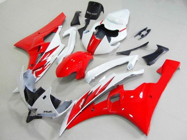 Preisgünstige Yamaha YZF R6 Motorrad Verkleidung 2006-2007 - Weiss Rot