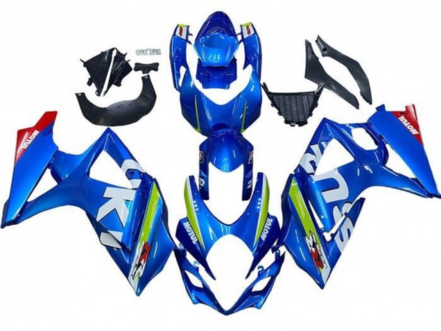 Preisgünstige Suzuki GSXR 1000 Motorrad Verkleidung 2005-2006 - Blau Grun Weiss Rot