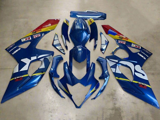 Preisgünstige Suzuki GSXR 1000 Motorrad Verkleidung 2005-2006 - Blau Weiss Gelb Rot