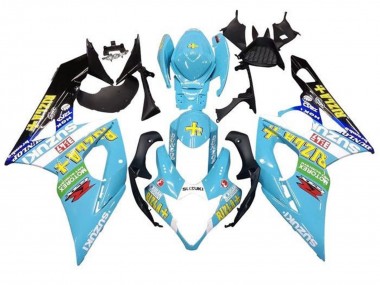 Preisgünstige Suzuki GSXR 1000 Motorrad Verkleidung 2005-2006 - Hellblau Grun Schwarz Gelb Rizla