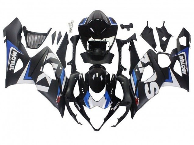 Preisgünstige Suzuki GSXR 1000 Motorrad Verkleidung 2005-2006 - Matt Schwarz Blau Weiss