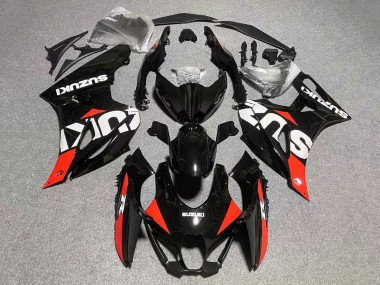 Preisgünstige Suzuki GSXR1000 Motorrad Verkleidung 2017-2024 - Schwarz Rot Weiss