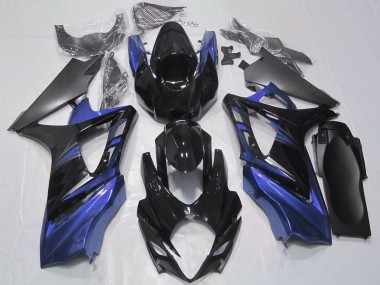 Preisgünstige Suzuki GSXR 1000 Motorrad Verkleidungen Kit 2007-2008 - Glanzendes Schwarz Matt Schwarz