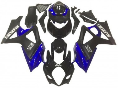 Preisgünstige Suzuki GSXR 1000 Motorrad Verkleidung 2007-2008 - Glanzendes Schwarz Matt Schwarz Blau Grau