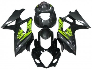 Preisgünstige Suzuki GSXR 1000 Motorrad Verkleidung 2007-2008 - Schwarz Neon Gelb