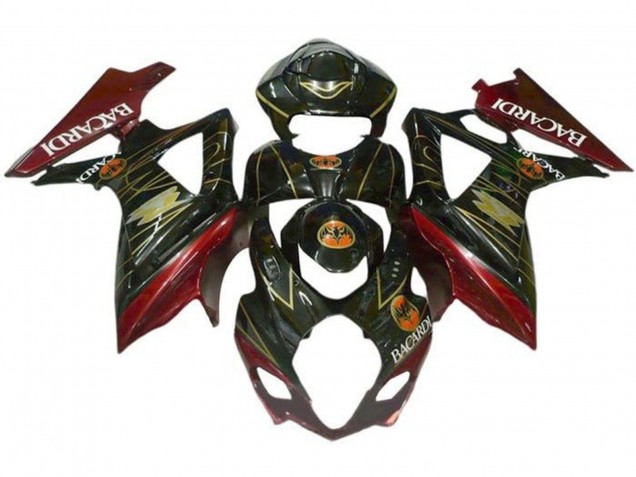 Preisgünstige Suzuki GSXR 1000 Motorrad Verkleidung 2007-2008 - Schwarz Rot Grun