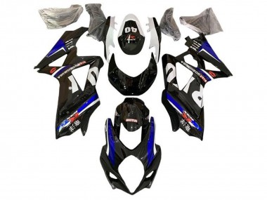 Preisgünstige Suzuki GSXR 1000 Motorrad Verkleidung 2007-2008 - Schwarz Weiss Blau Yoshimura