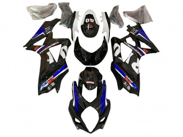 Preisgünstige Suzuki GSXR 1000 Motorrad Verkleidung 2007-2008 - Schwarz Weiss Blau Yoshimura