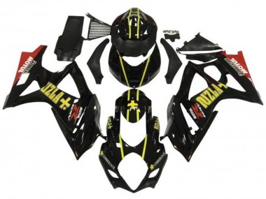 Preisgünstige Suzuki GSXR 1000 Motorrad Verkleidung 2007-2008 - Schwarz Gelb Rot Rizla