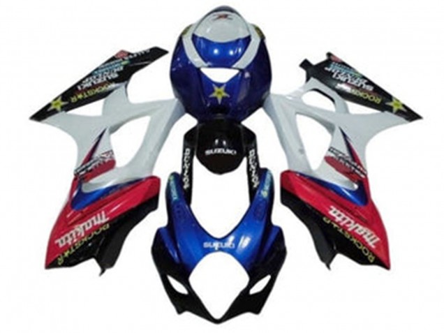 Preisgünstige Suzuki GSXR 1000 Motorrad Verkleidung 2007-2008 - Weiss Blau Rot Schwarz Makita