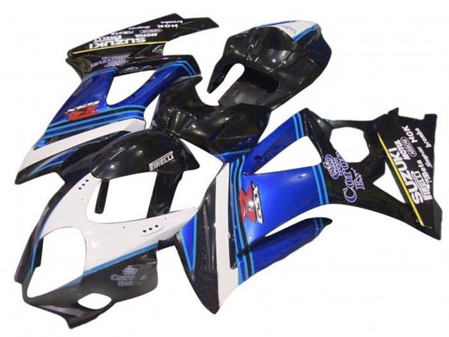 Preisgünstige Suzuki GSXR 1000 Motorrad Verkleidung 2007-2008 - Weiss Blau Schwarz Corona