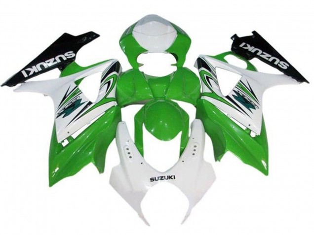 Preisgünstige Suzuki GSXR 1000 Motorrad Verkleidung 2007-2008 - Weiss Grun Schwarz