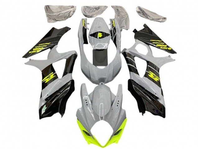 Preisgünstige Suzuki GSXR 1000 Motorrad Verkleidung 2007-2008 - Nardo Grau Neon Gelb Schwarz