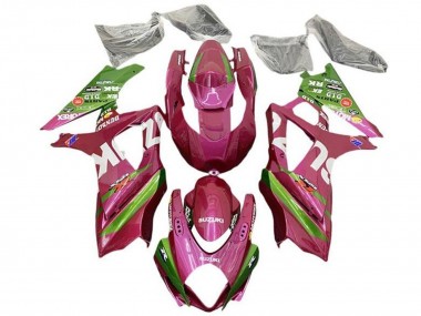 Preisgünstige Suzuki GSXR 1000 Motorrad Verkleidung 2007-2008 - Rosa Grun Weiss