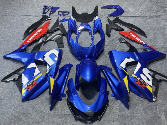 Preisgünstige Suzuki GSXR 1000 Motorrad Verkleidung 2009-2016 - Blau Rot Weiss Gelb