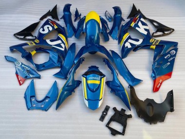 Preisgünstige Suzuki GSXR 1000 Motorrad Verkleidung 2009-2016 - Blau Gelb Weiss Rot