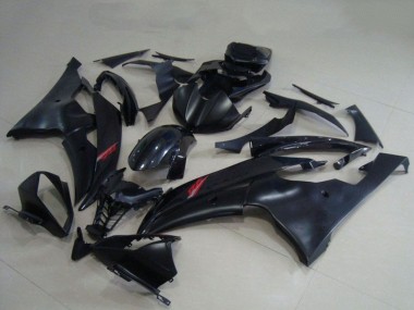 Preisgünstige Yamaha YZF R6 Motorrad Verkleidung 2008-2016 - Glanzendes Schwarz Matt Schwarz