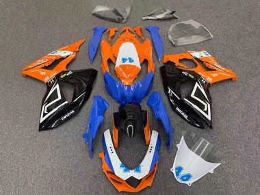 Preisgünstige Suzuki GSXR 1000 Motorrad Verkleidung 2009-2016 - Orange Blau Schwarz