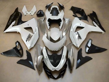 Preisgünstige Suzuki GSXR 1000 Motorrad Verkleidung 2009-2016 - Perl Weiss Silber Matt Schwarz
