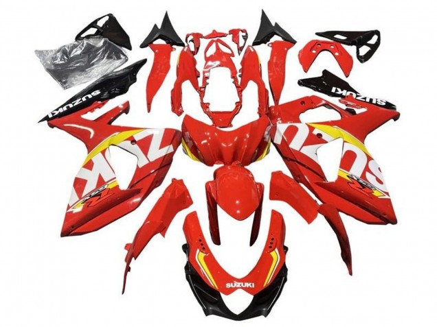 Preisgünstige Suzuki GSXR 1000 Motorrad Verkleidung 2009-2016 - Rot Gelb Weiss Schwarz