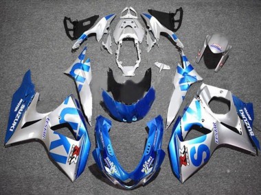 Preisgünstige Suzuki GSXR 1000 Motorrad Verkleidung 2009-2016 - Silber Blau