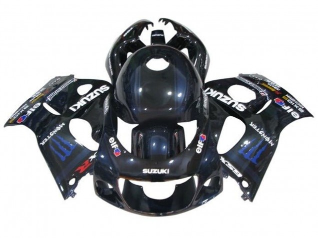 Preisgünstige Suzuki GSXR 600 / GSXR 750 Motorrad Verkleidung 1996-2000 - Schwarz Dunkel blau Monster
