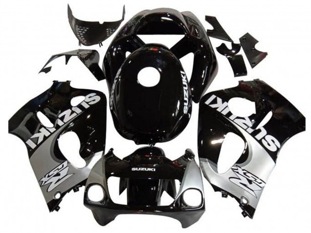 Preisgünstige Suzuki GSXR 600 / GSXR 750 Motorrad Verkleidung 1996-2000 - Schwarz Silber