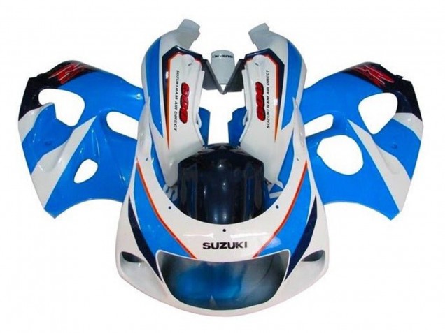 Preisgünstige Suzuki GSXR 600 / GSXR 750 Motorrad Verkleidung 1996-2000 - Blau Weiss Rot