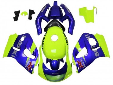 Preisgünstige Suzuki GSXR 600 / GSXR 750 Motorrad Verkleidung 1996-2000 - Blau Gelb