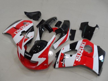 Preisgünstige Suzuki GSXR 600 / GSXR 750 Motorrad Verkleidung 1996-2000 - Rot Weiss Schwarz