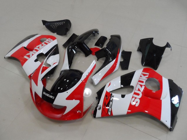 Preisgünstige Suzuki GSXR 600 / GSXR 750 Motorrad Verkleidung 1996-2000 - Rot Weiss Schwarz
