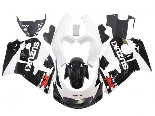 Preisgünstige Suzuki GSXR 600 / GSXR 750 Motorrad Verkleidung 1996-2000 - Weiss Schwarz Rot