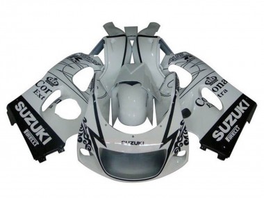 Preisgünstige Suzuki GSXR 600 / GSXR 750 Motorrad Verkleidung 1996-2000 - Weiss Schwarz Tribal Corona