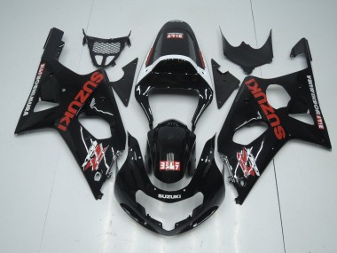 Preisgünstige Suzuki GSXR 600 / GSXR 750 Motorrad Verkleidung 2001-2003 - Glanzendes Schwarz Rot Weiss Yoshimura