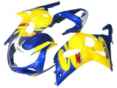 Preisgünstige Suzuki GSXR 600 / GSXR 750 Motorrad Verkleidung 2001-2003 - Blau Gelb Weiss