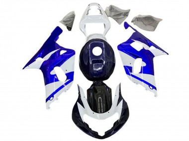 Preisgünstige Suzuki GSXR 600 / GSXR 750 Motorrad Verkleidung 2001-2003 - Weiss Blau Schwarz