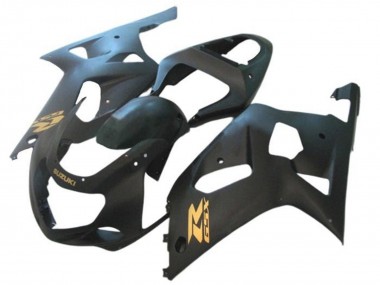 Preisgünstige Suzuki GSXR 600 / GSXR 750 Motorrad Verkleidung 2001-2003 - Matt Schwarz Gold