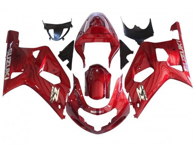 Preisgünstige Suzuki GSXR 600 / GSXR 750 Motorrad Verkleidung 2001-2003 - Rot Chrome