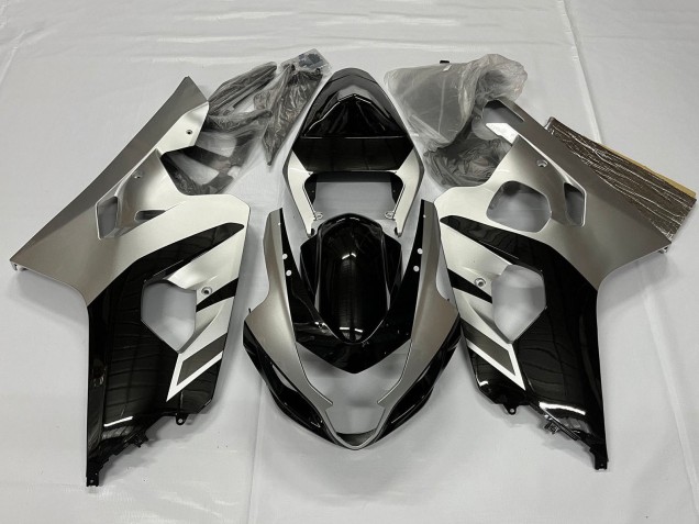 Preisgünstige Suzuki GSXR 600 / GSXR 750 Motorrad Verkleidung 2001-2003 - Silber Glanzendes Schwarz