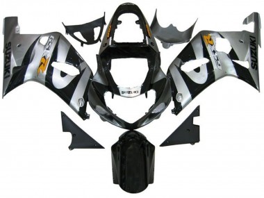 Preisgünstige Suzuki GSXR 600 / GSXR 750 Motorrad Verkleidung 2001-2003 - Silber Schwarz Gelb