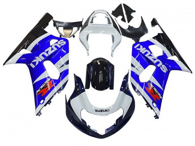 Preisgünstige Suzuki GSXR 600 / GSXR 750 Motorrad Verkleidung 2001-2003 - Weiss Blau Glanzendes Schwarz Rot