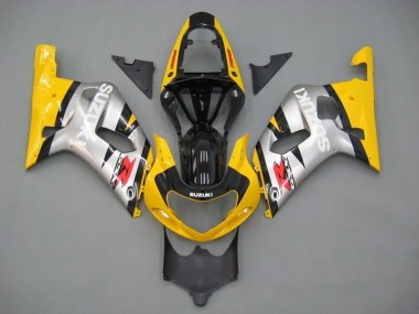 Preisgünstige Suzuki GSXR 600 / GSXR 750 Motorrad Verkleidung 2001-2003 - Gelb Silber Glanzendes Schwarz Rot