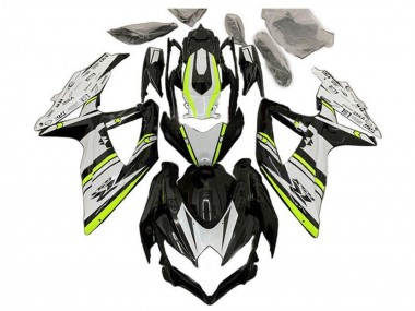 Preisgünstige Suzuki GSXR 600 / GSXR 750 Motorrad Verkleidung 2008-2010 - Weiss Grun Glanzendes Schwarz