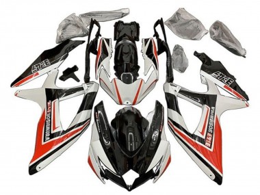 Preisgünstige Suzuki GSXR 600 / GSXR 750 Motorrad Verkleidung 2008-2010 - Weiss Orange Glanzendes Schwarz Yoshimura