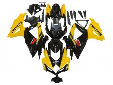 Preisgünstige Suzuki GSXR 600 / GSXR 750 Motorrad Verkleidung 2008-2010 - Gelb Glanzendes Schwarz Rot