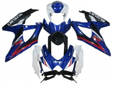 Preisgünstige Suzuki GSXR 600 / GSXR 750 Motorrad Verkleidung 2008-2010 - Weiss Blau Rot Schwarz