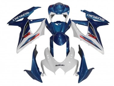Preisgünstige Suzuki GSXR 600 / GSXR 750 Motorrad Verkleidung 2008-2010 - Blau Weiss Rot