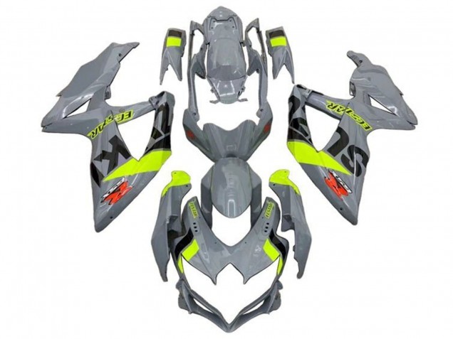 Preisgünstige Suzuki GSXR 600 / GSXR 750 Motorrad Verkleidung 2008-2010 - Nardo Grau Neon Gelb Schwarz Rot